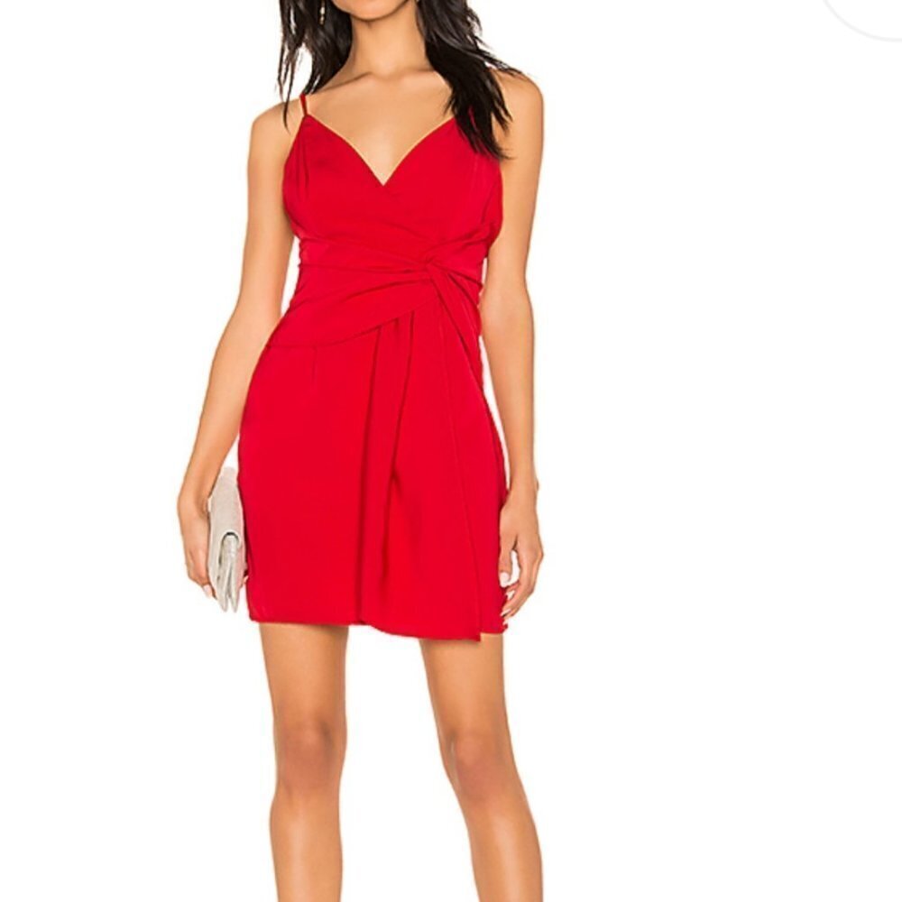 About Us Red Ruched Mini silhouette‎ Cocktail Dress